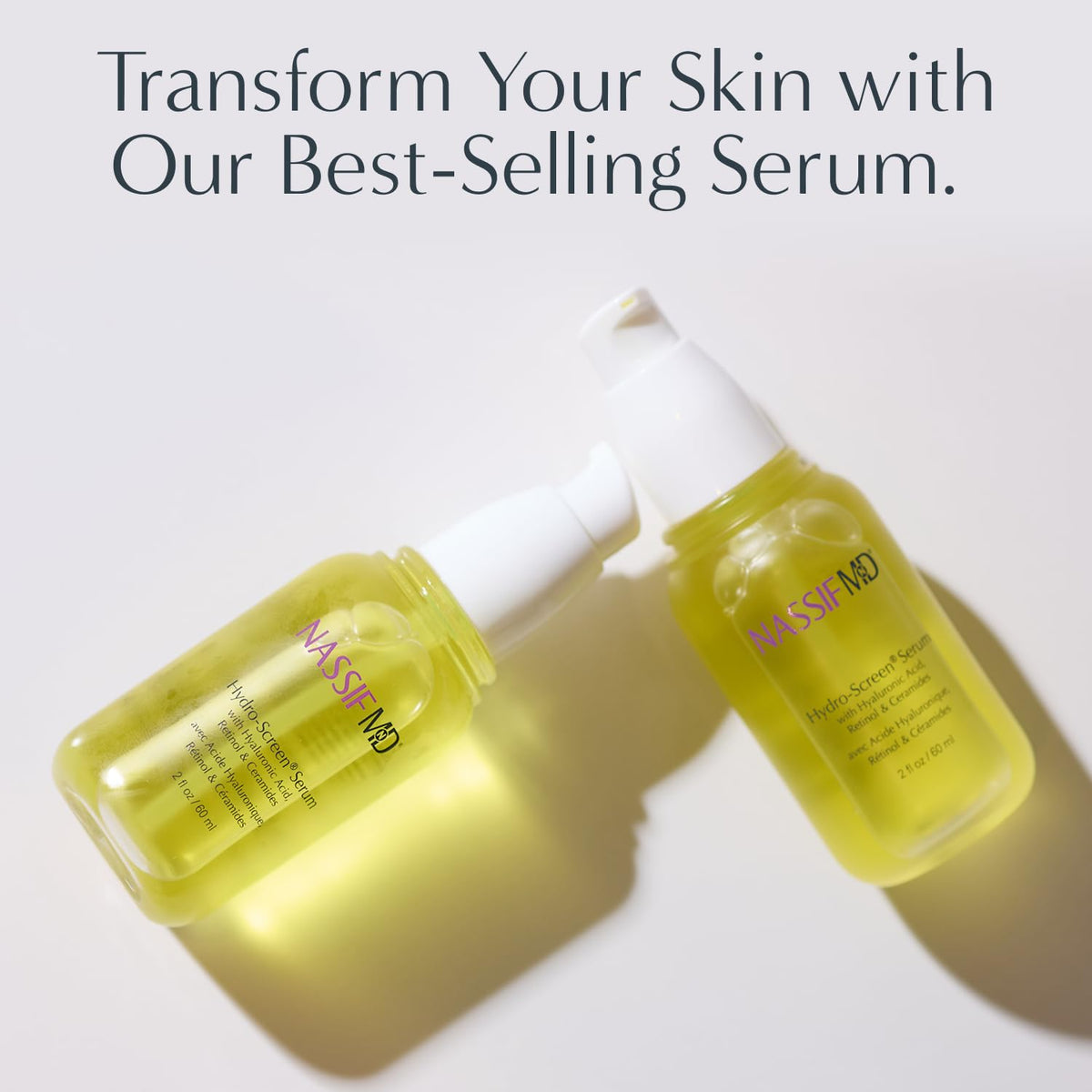 NassifMD Hydro-Screen packaging showcase signals premium skincare experience