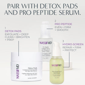 NassifMD Hydro-Screen retinol close-up hints texture smoothing over time