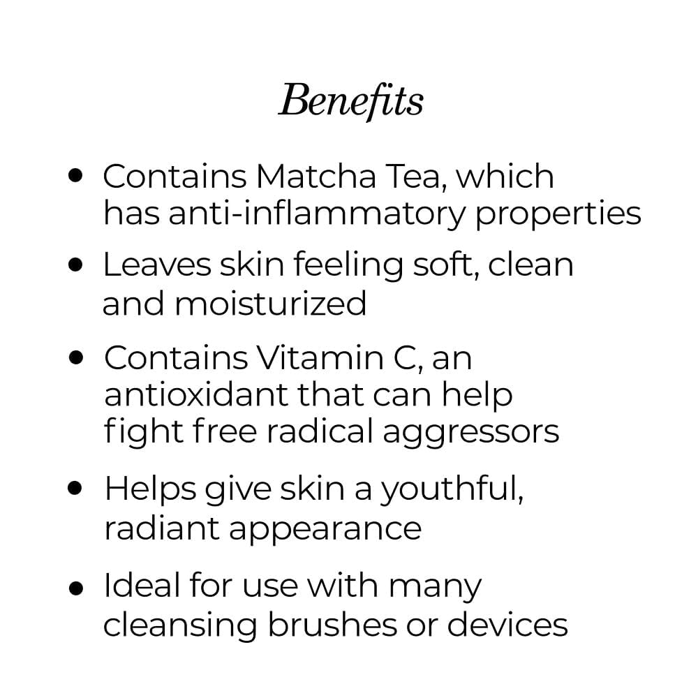 NASSIFMD Pure Hydration cleanser close-up highlights matcha and vitamin C for gentle care