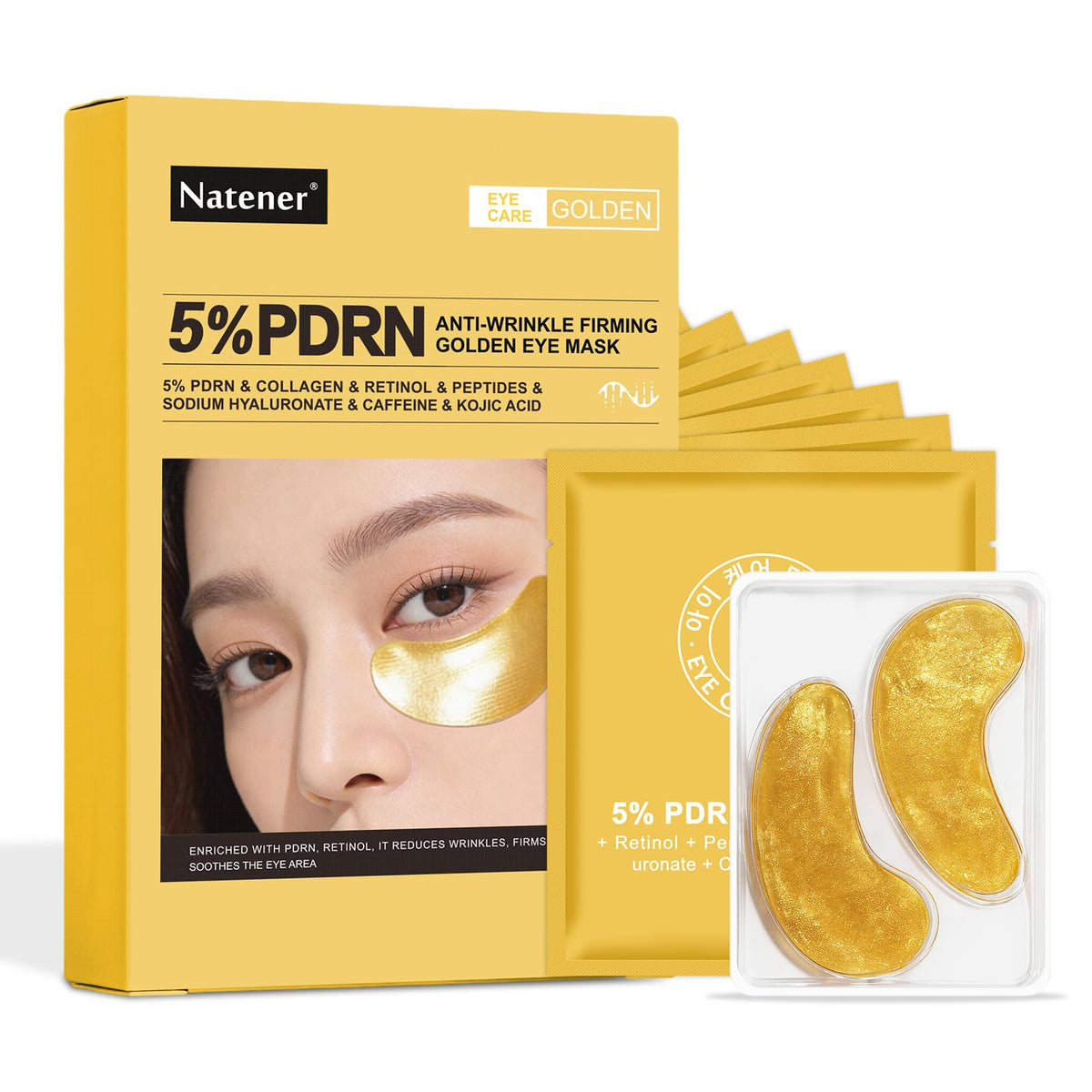 Natener 30-pair PDRN under-eye patches provide soothing cooling hydration for tired eyes
