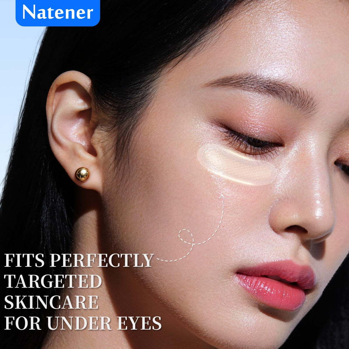 Natener micro eye patches inside box ready for targeted under-eye treatment and easier nightly routine.