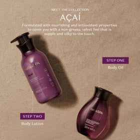 NATIVA SPA Acai Body Oil packaging on shelf communicates premium care.
