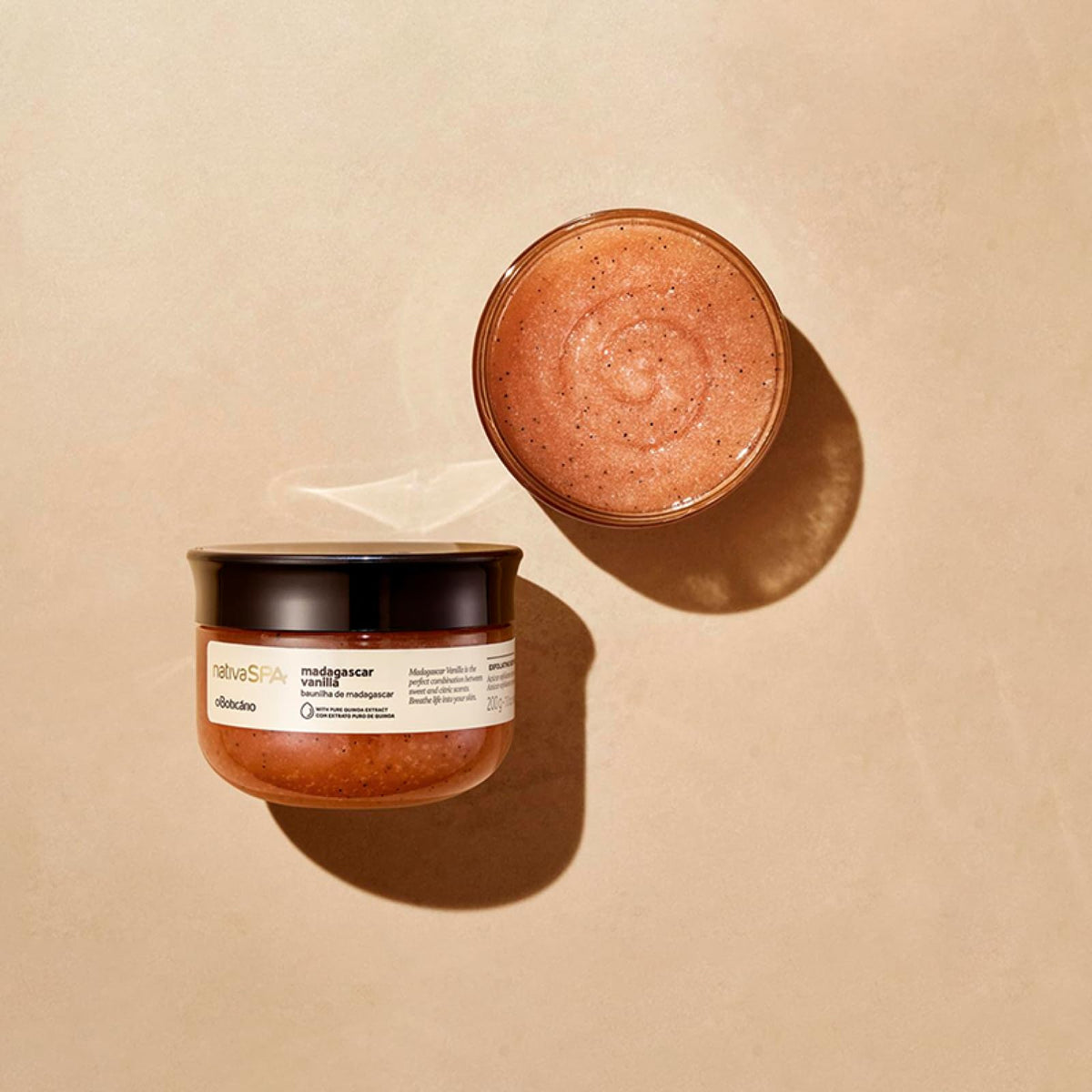 NATIVA SPA exfoliating sugar grains visibly polishing dull skin