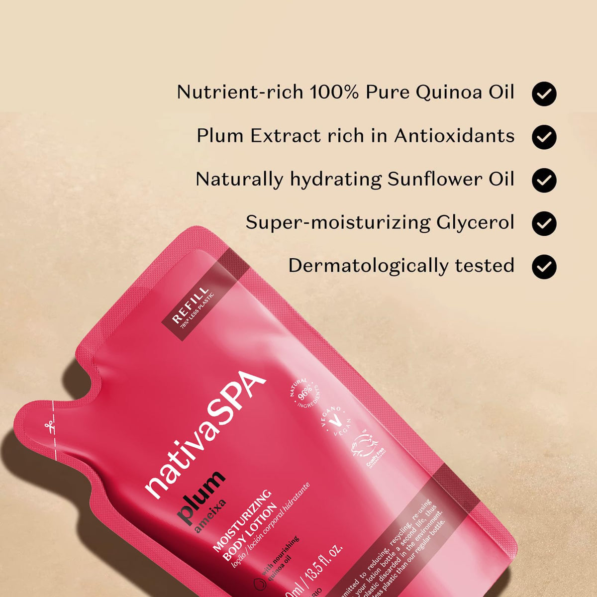 Silky smooth lotion texture being applied