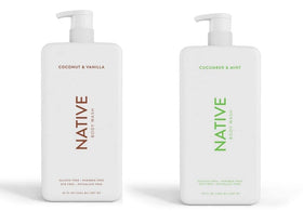 Native Body Wash coconut-vanilla bottle pump for a refreshing cleanse
