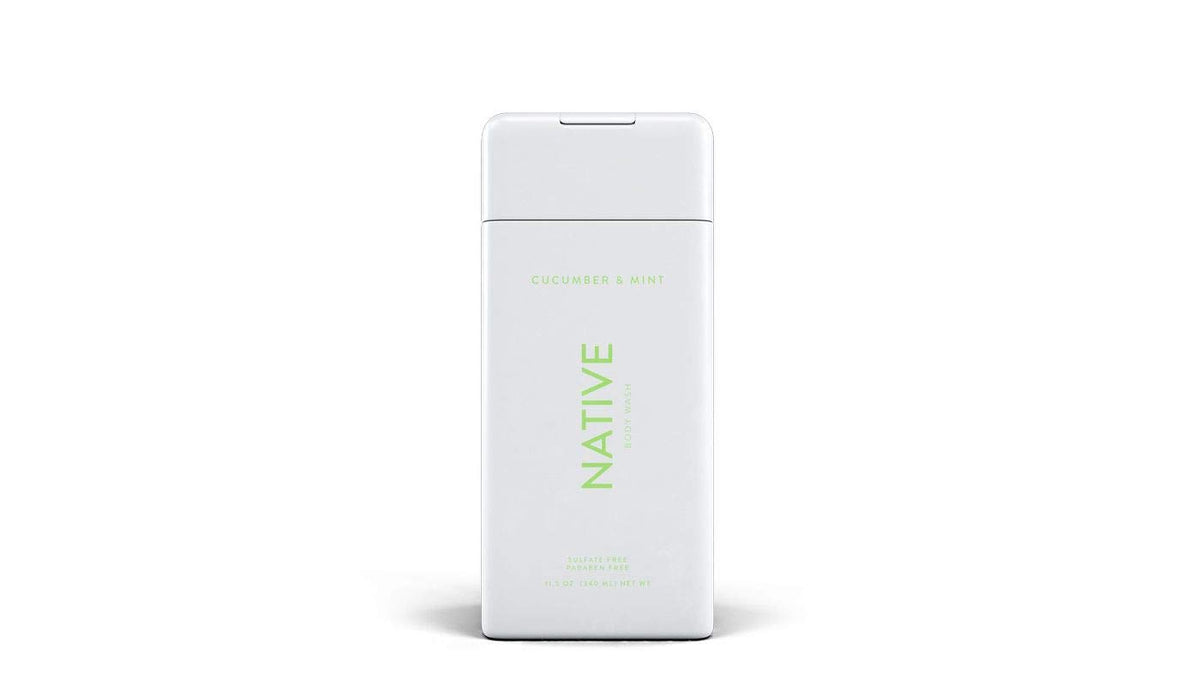 Native Body Wash Cucumber Mint bottle for refreshing cleansing and hydration