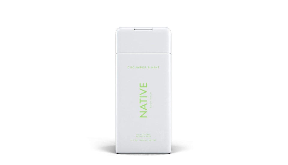 Native Body Wash Cucumber Mint bottle for refreshing cleansing and hydration