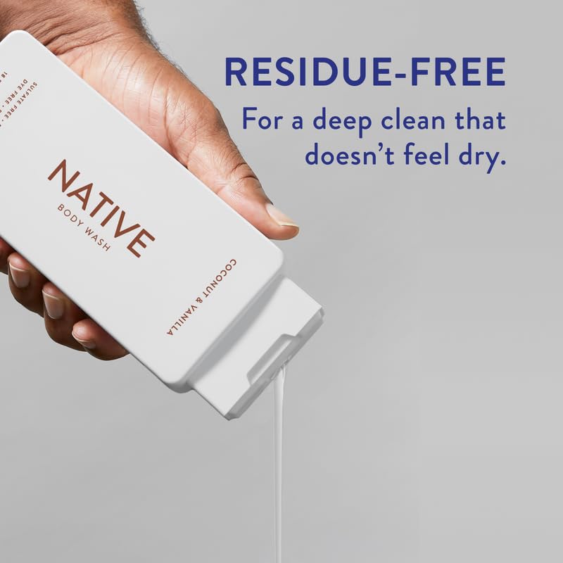 Native Body Wash Cucumber Mint bottle delivers crisp, revitalizing scent.