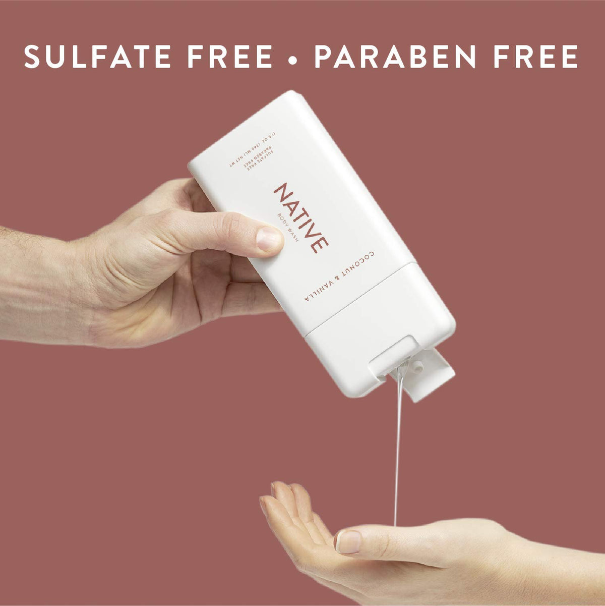 Native Body Wash packaging 3-pack—easy to store and share.