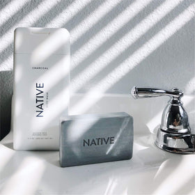 Native Body Wash rich coconut-foam—gentle daily cleanse.