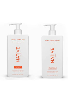 Native Citrus Herbal Musk shampoo bottle for a refreshing daily cleanse