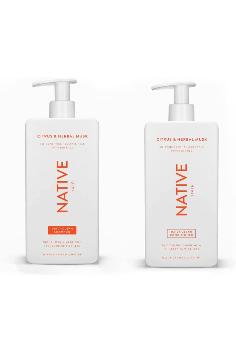 Native Citrus Herbal Musk shampoo bottle for a refreshing daily cleanse