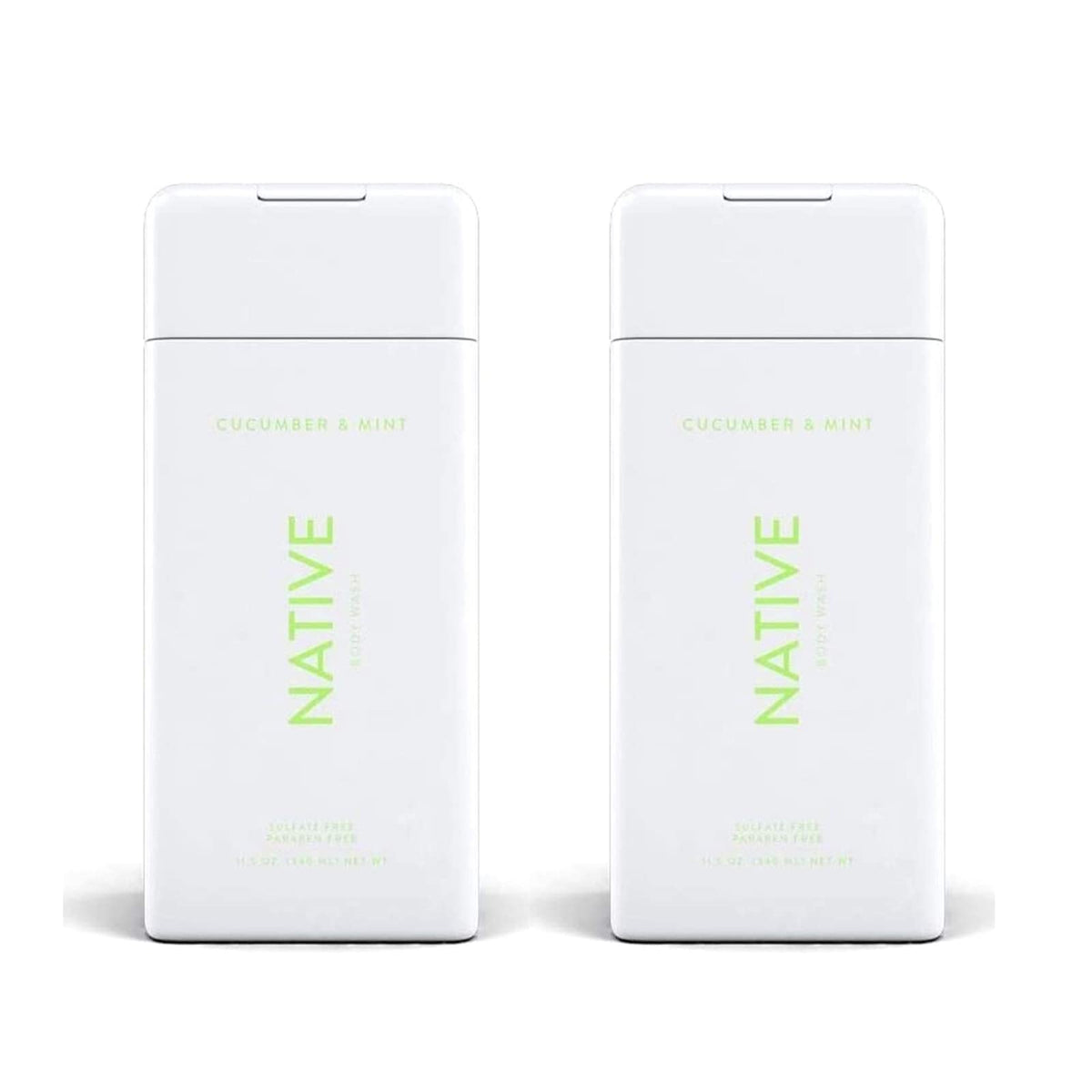 Native Cucumber and Mint Body Wash pour captures quick, clean lather for daily use.