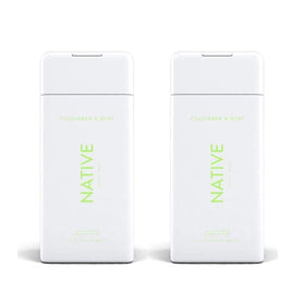 Native Cucumber and Mint Body Wash pour captures quick, clean lather for daily use.