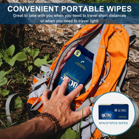 Natouch acne wipes packaging shown for travel-friendly skincare.