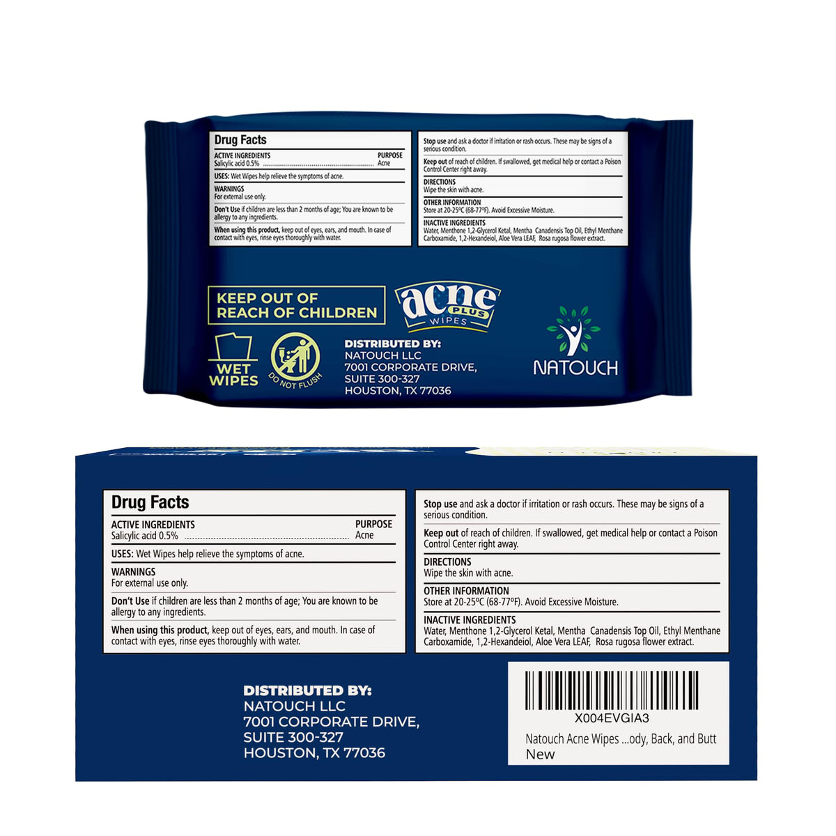 Natouch acne wipes after workout for a refreshed feel.