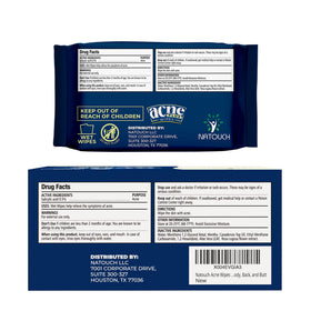 Natouch acne wipes after workout for a refreshed feel.