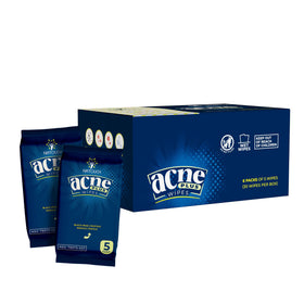 Natouch acne wipes for face close-up showing refreshed, smooth skin.