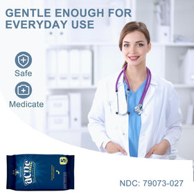 Natouch acne wipes on chest and shoulders for acne care.