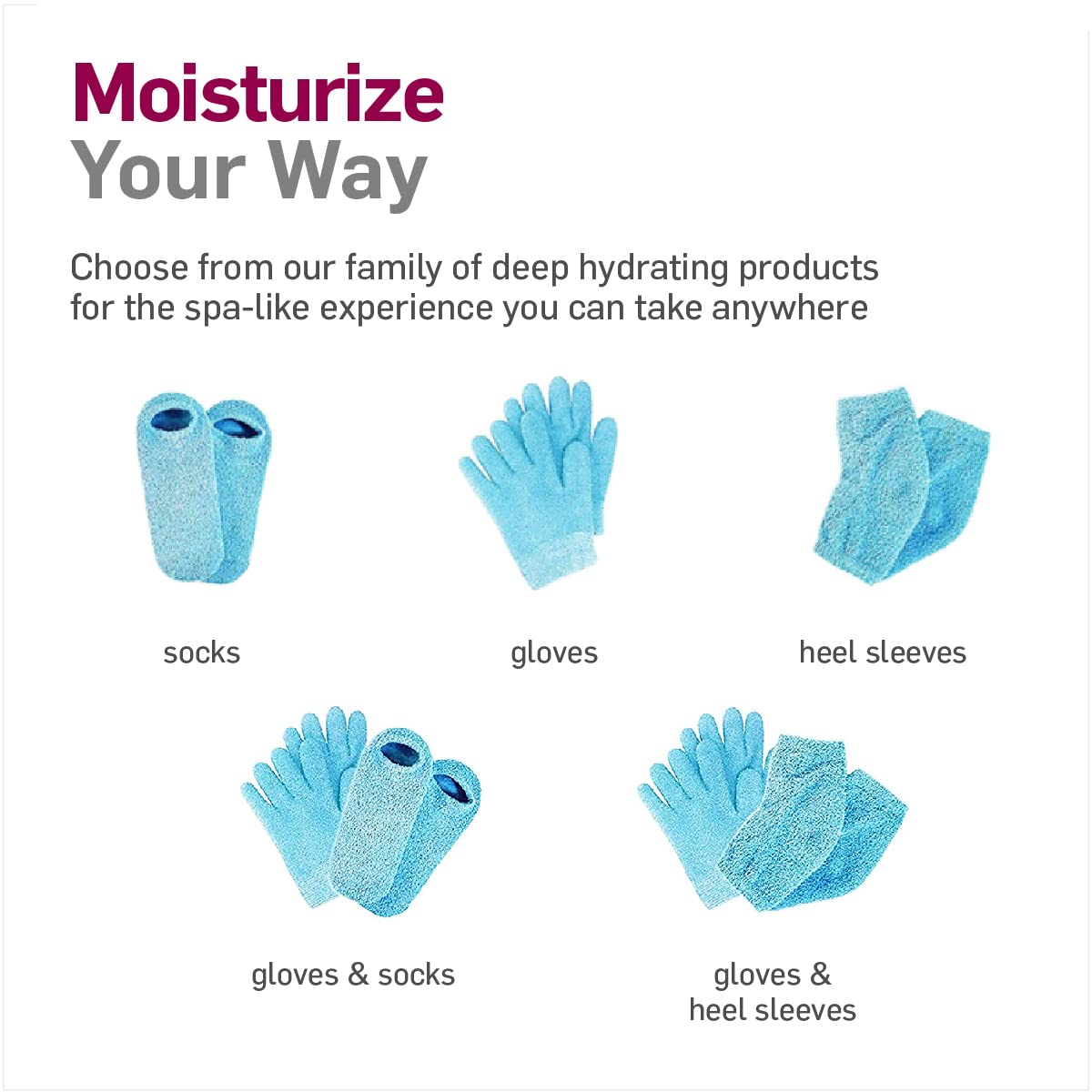 NatraCure Aqua gloves snug-fit design for small to medium hands.