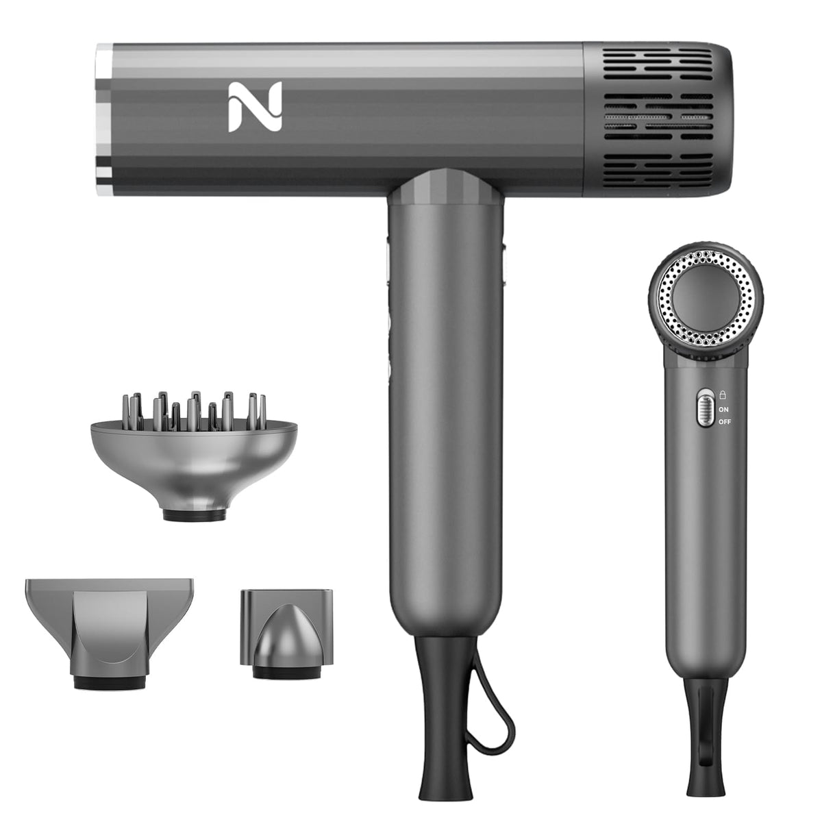 Natrial ionic hair dryer 1600W for rapid drying and smooth results