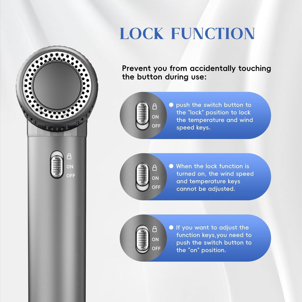 Natrial low-noise hair dryer design for quiet drying