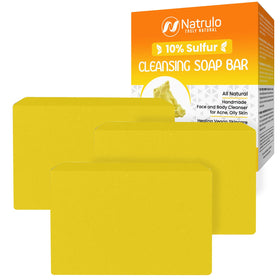 Natrulo 10 percent sulfur bar lather for cleaner skin and gentle exfoliation
