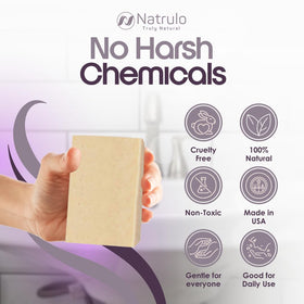 Natrulo natural ingredients close-up with calendula for gentle cleansing.