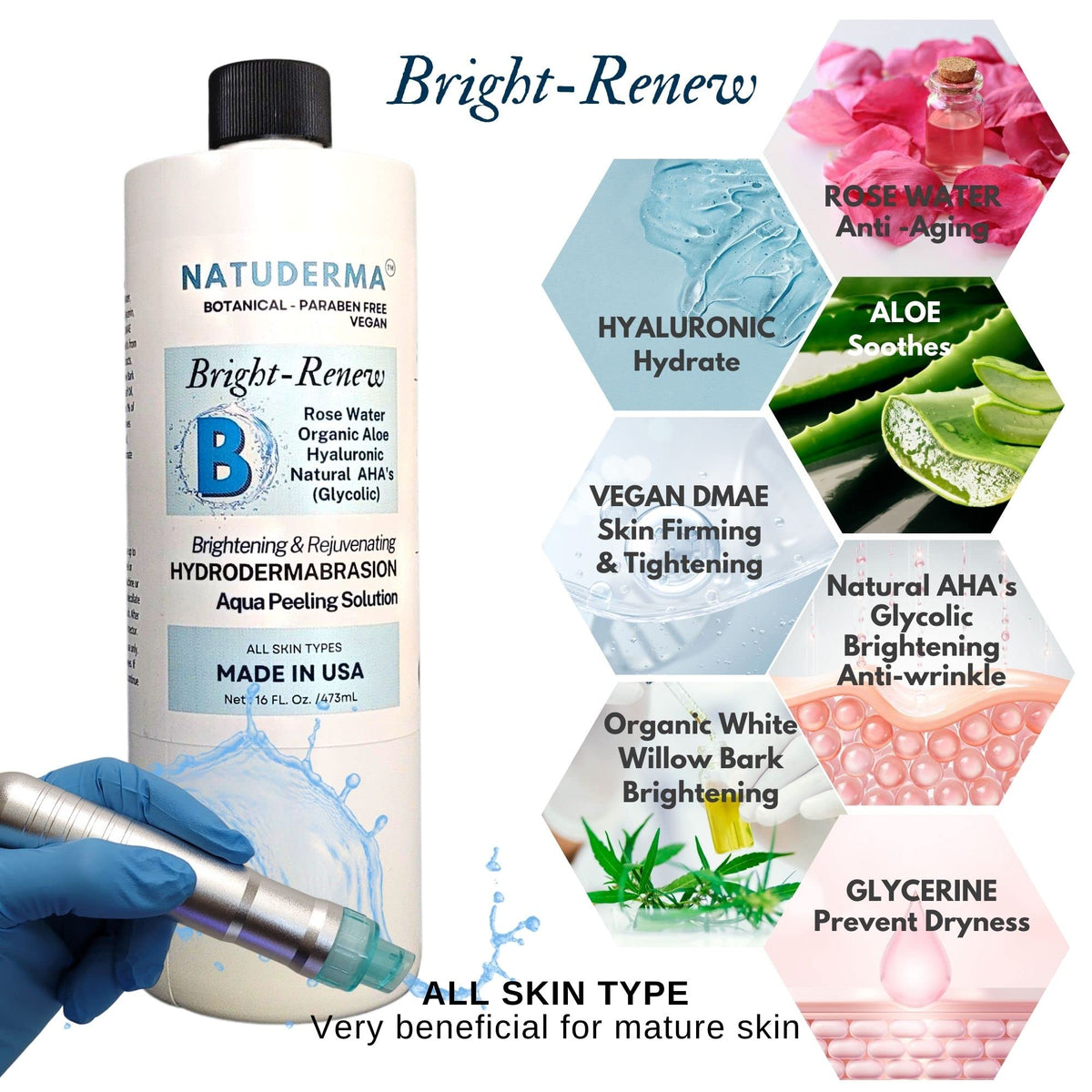 NATUDERMA USA-made label on product packaging for trusted manufacturing