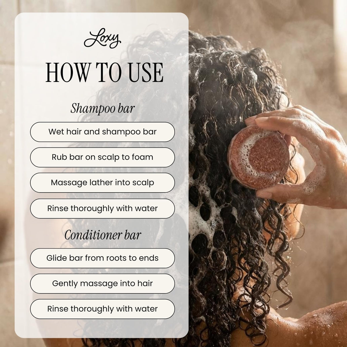 NATURÉL Loxy Relax argan oil detail highlights nourishing conditioning properties