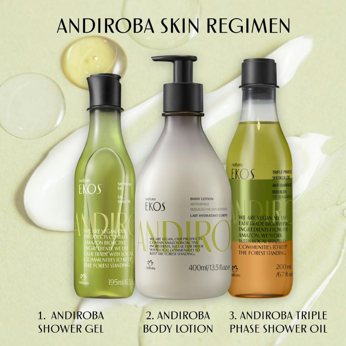 Natura Ekos Andiroba Restorative fragrance with green floral notes