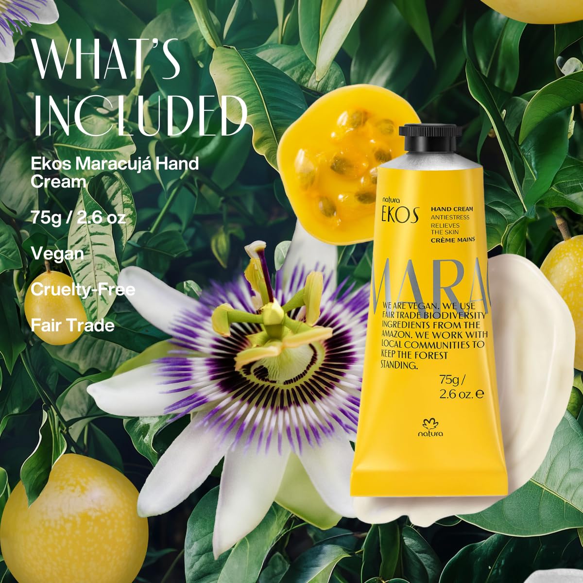 Natura fast-absorbing texture leaves hands soft with no residue.