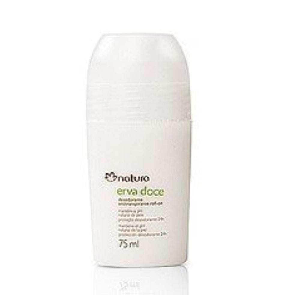 Natura fennel roll-on bottle offers long-lasting freshness for daily use.