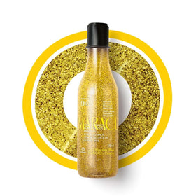 Natura maracuja oil and seed scrub closeup highlights natural exfoliants and emollient feel.