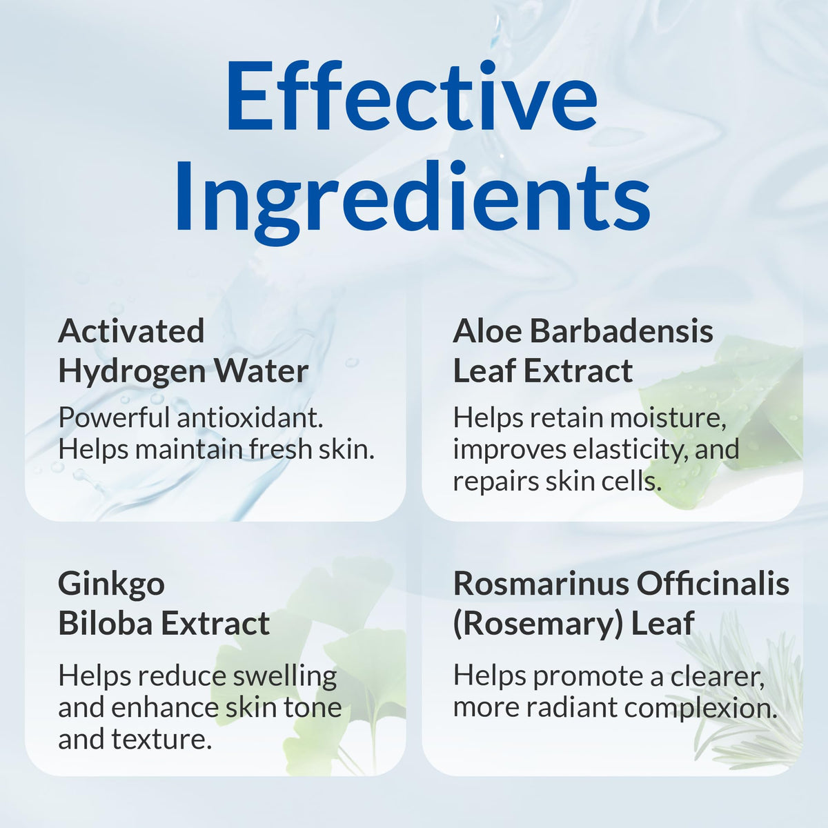 NATURAL AQUA GEL CURE applied to face for refreshing, non-abrasive exfoliation.