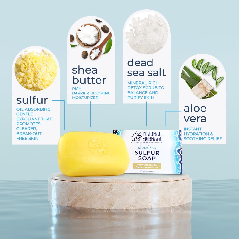 Natural Elephant aloe vera olive oil enrichment on soap surface supports soothing skin.
