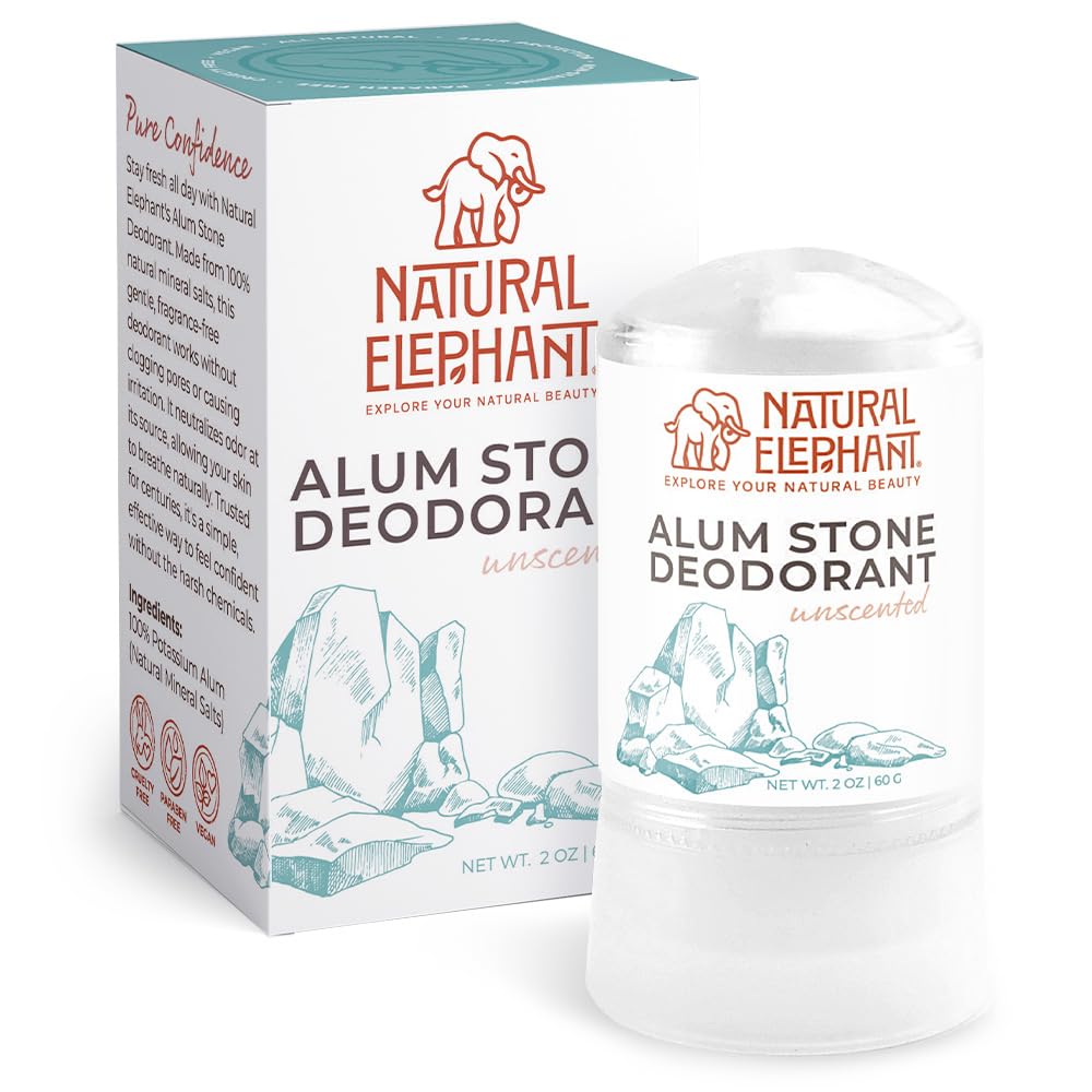 Natural Elephant alum stone after-shower use provides a fresh, natural feeling.
