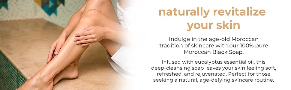 Natural Elephant Moroccan Black Soap packaging highlighting authentic ingredients.