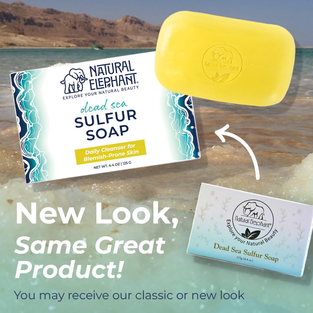 Natural Elephant packaged soap bars on shelf for easy storage.