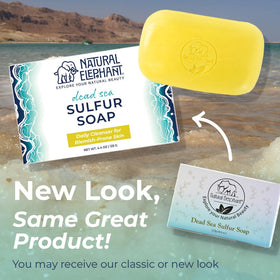 Natural Elephant packaged soap bars on shelf for easy storage.