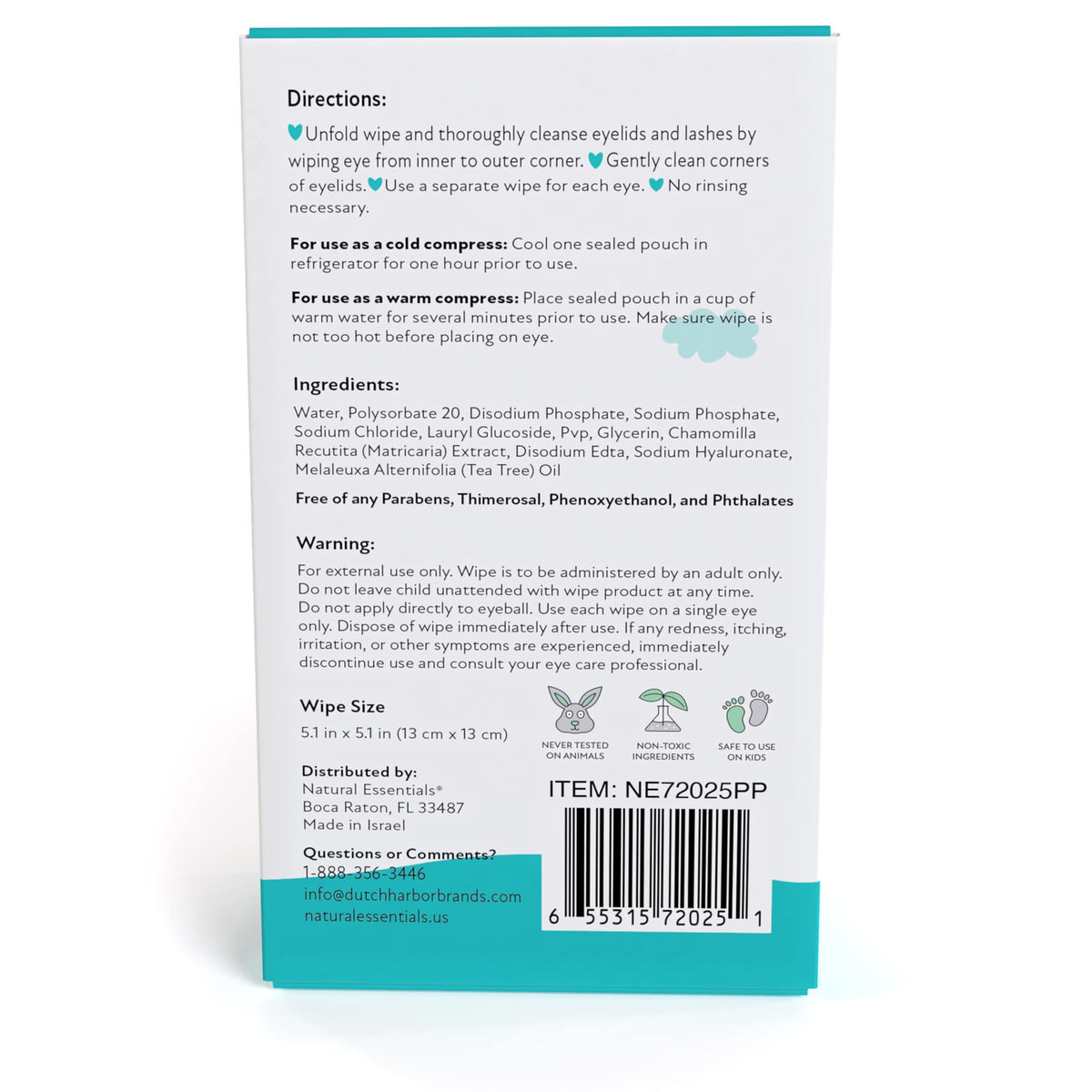 Natural Essentials Peepers Plus fragrance-free formula suited for sensitive eyes.