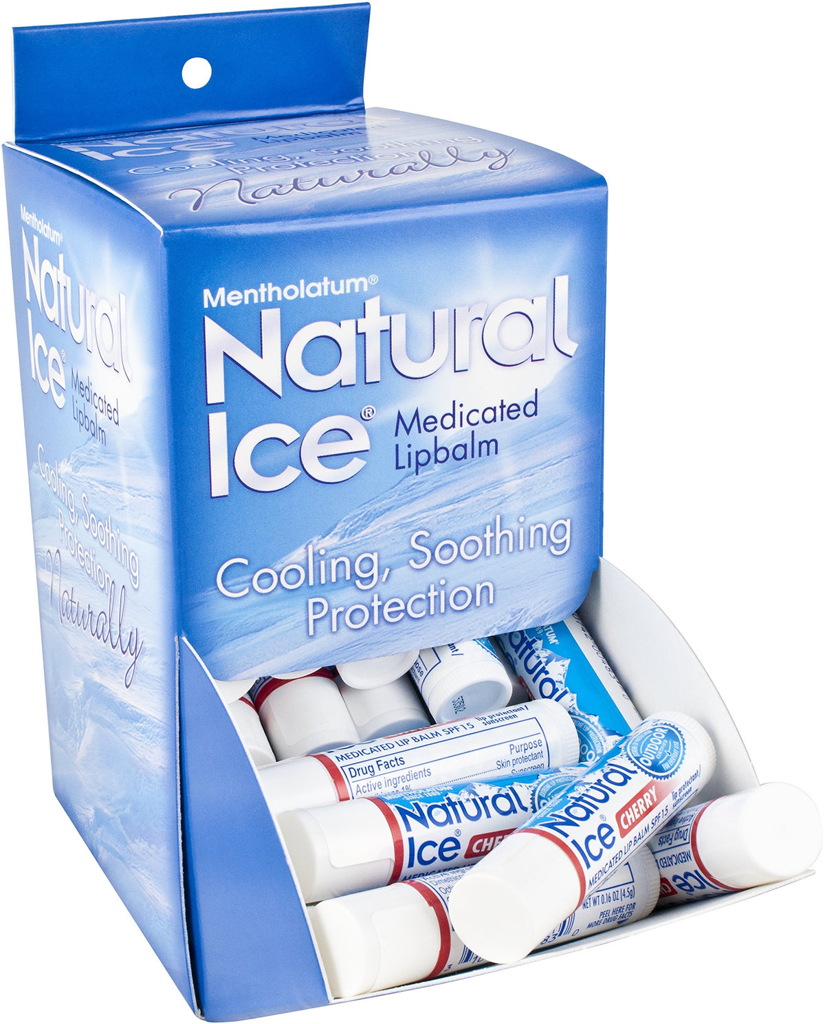 Natural Ice Cherry Lip Balm close-up highlighting smooth texture and cherry flavor.