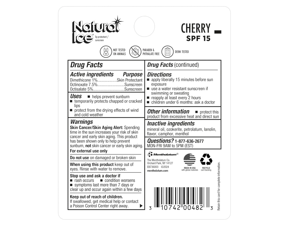 Family-friendly NATURAL lip balm pack with 12 tubes