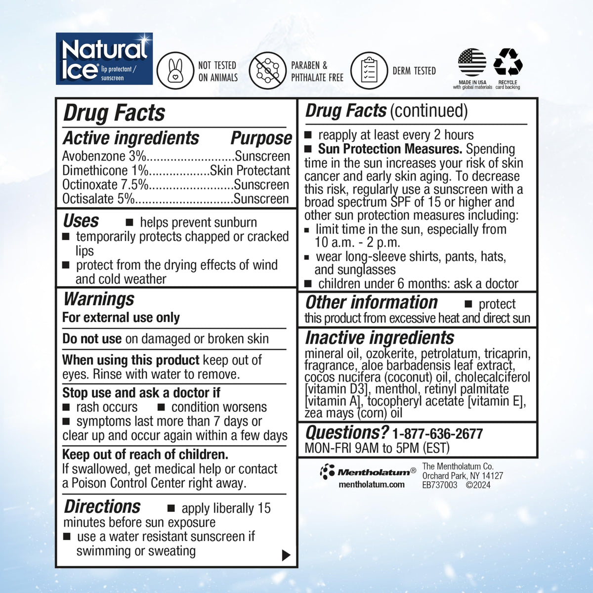 Natural Ice Sport Lip Balm in outdoor setting ideal for chapped lips