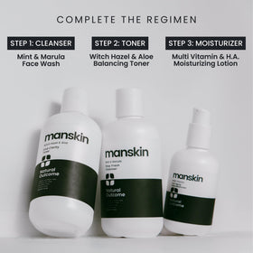 Natural Outcome Man Skin cleanser product image for skincare prep.