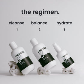 Natural Outcome facial cleanser bottle with mint for a refreshed feel.