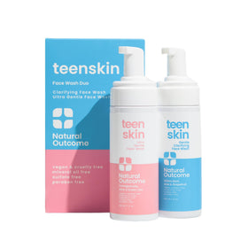 Natural Outcome Teen Skin Face Wash Duo bottle front view with two 5 oz bottles.