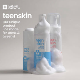 Natural Outcome Teen Skin Face Wash Duo packaging display for retail.