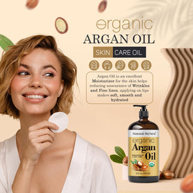 Natural Riches Argan Oil used on face for lightweight hydration