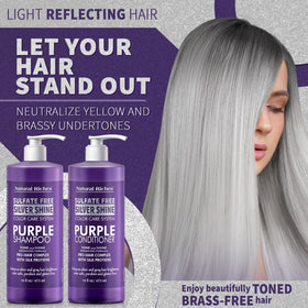 Natural Riches Radiant Silver Shine bottle label shows paraben-free, color-safe promise
